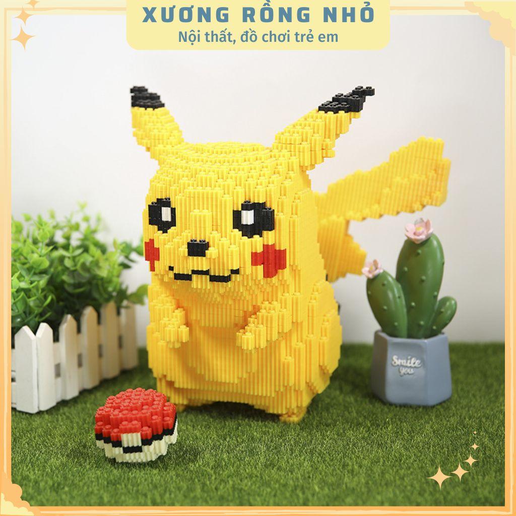 Mô hình lắp ráp Pikachu đáng yêu, đồ chơi mô hình picachu