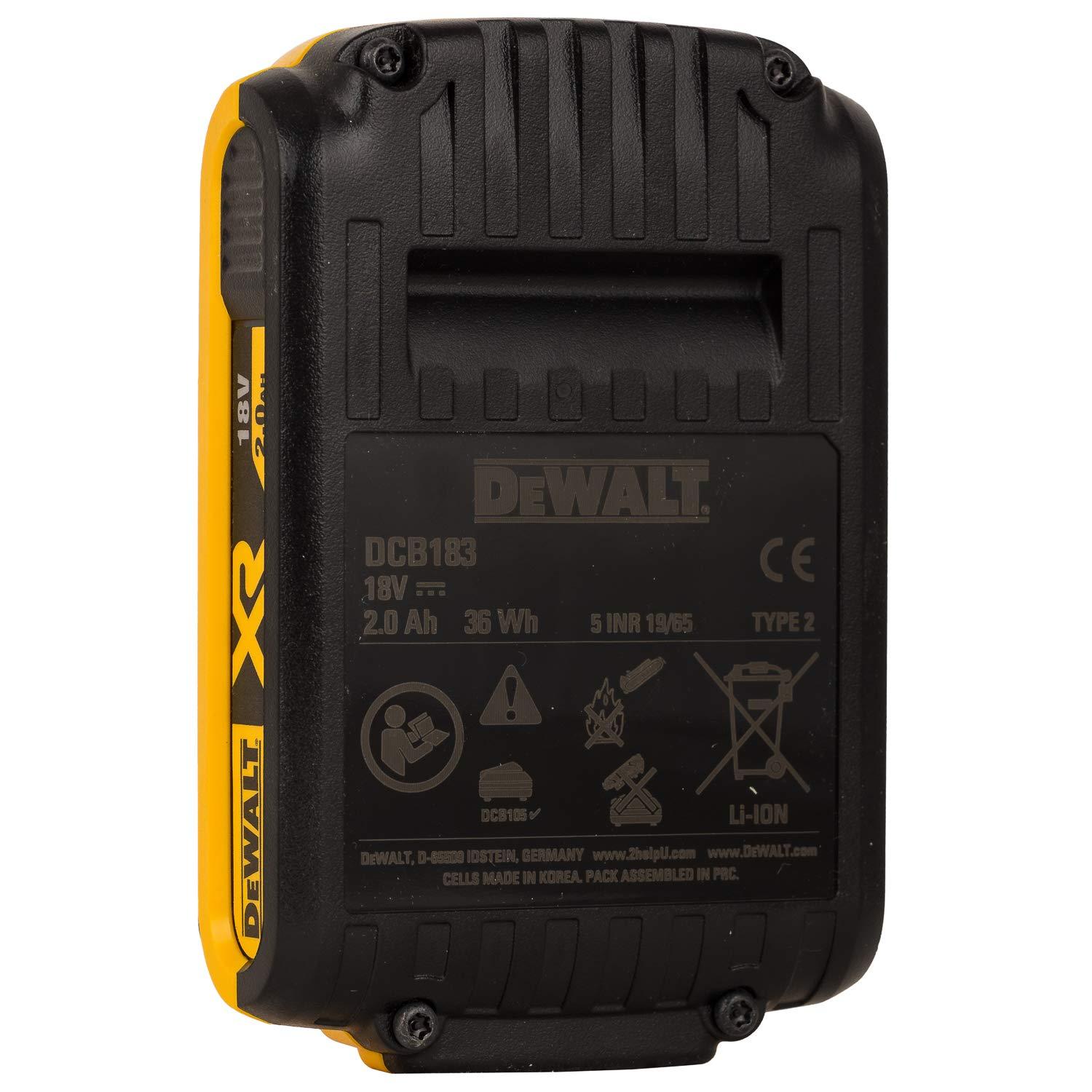 PIN CHO MÁY KHOAN 18V-2AH DEWALT DCB183-B1 - HÀNG CHÍNH HÃNG