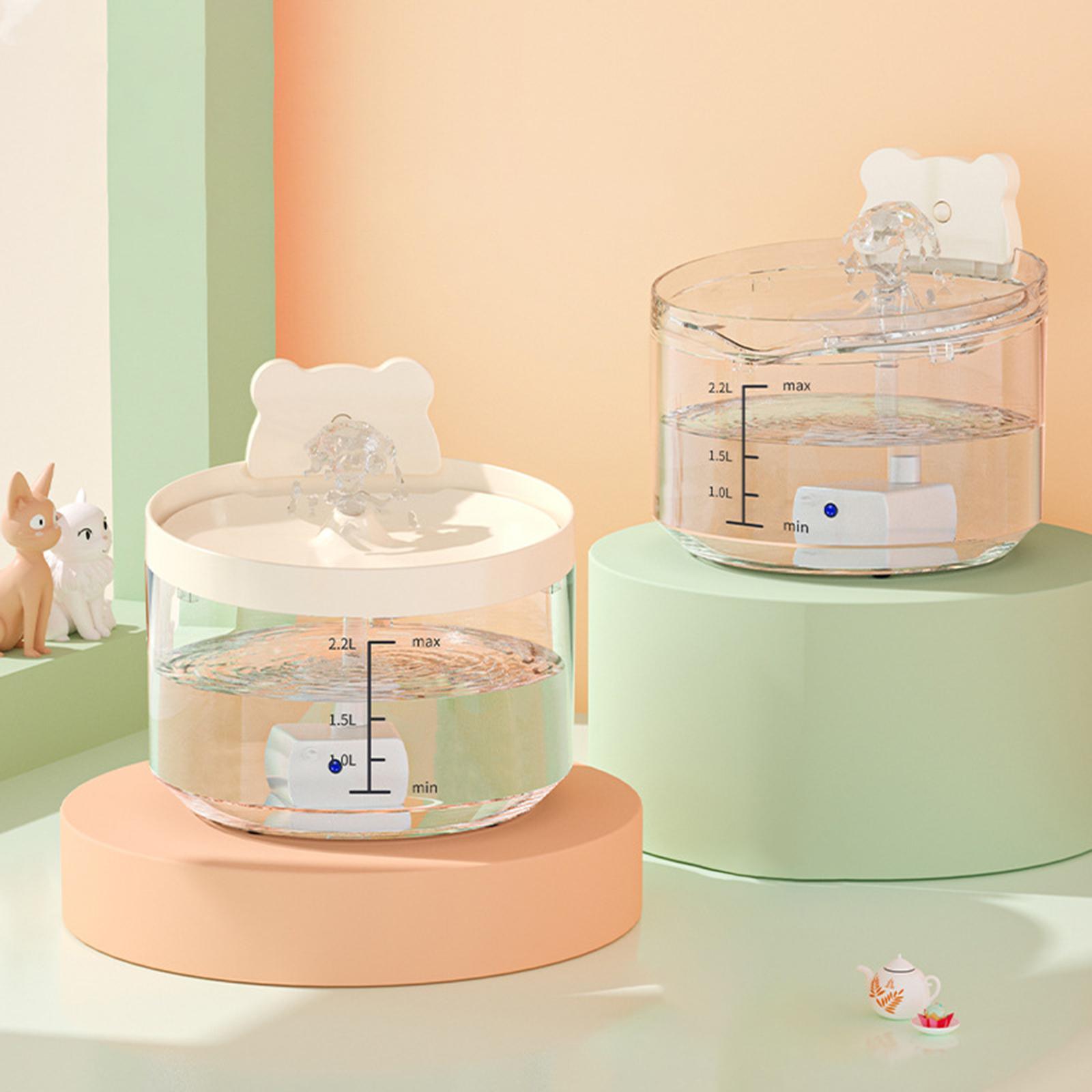 2.2L Automatic Cat Water Fountain Puppy Kitten Drinking Bowl Water Feeder