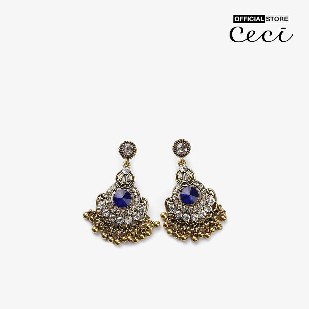 CECI - Khuyên tai nữ thiết kế độc đáo phối đính đá sang trọng CC1-08000033-27