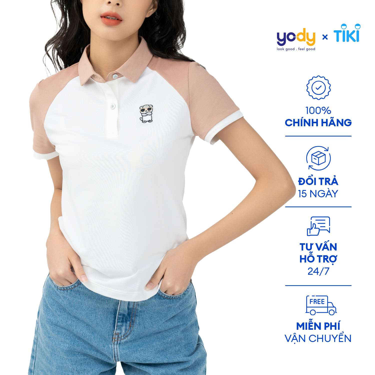 Áo polo nữ Airymax YODY vải mềm mại, thông thoáng siêu nhẹ thời trang nữ công sở APN5422