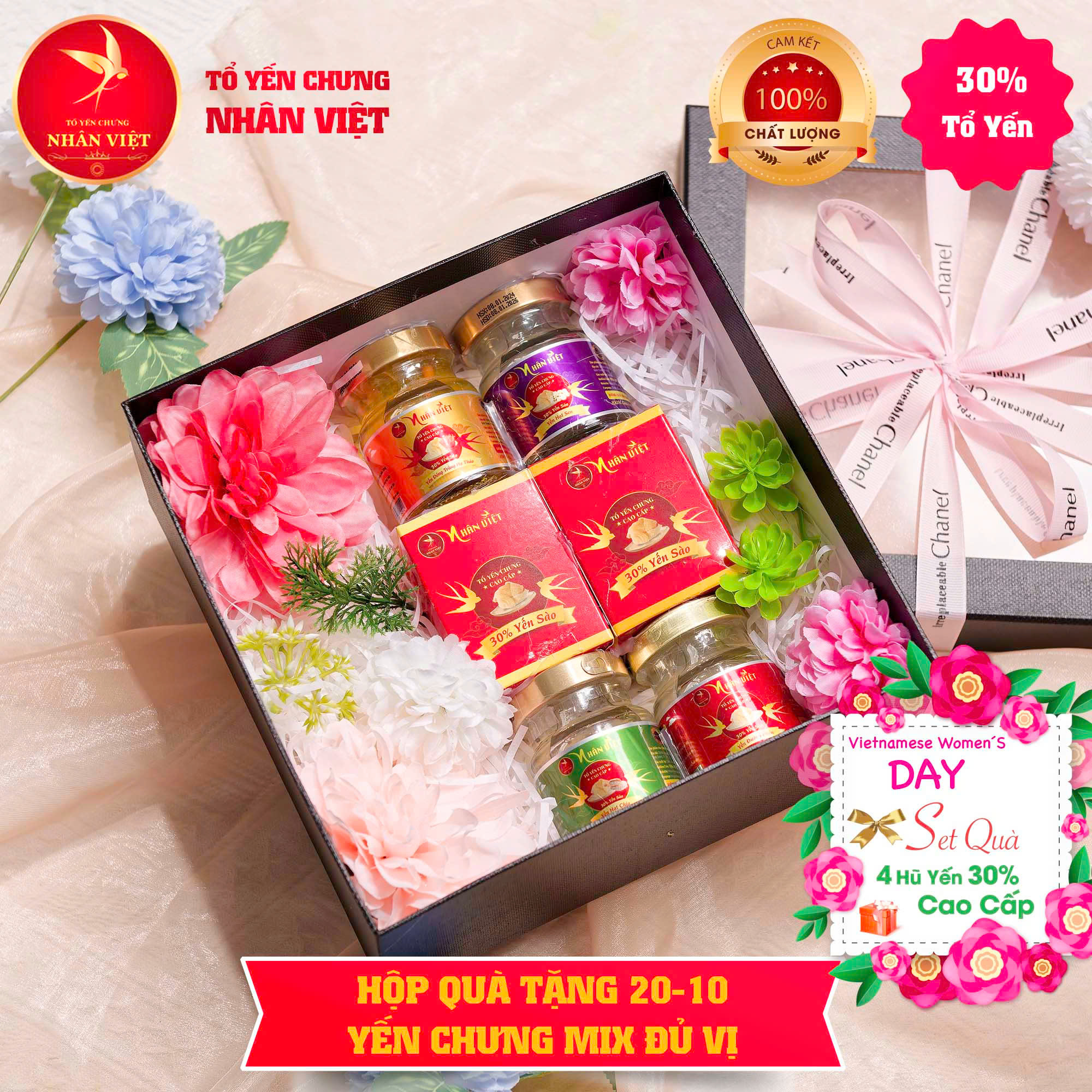 HỘP QUÀ TẶNG YẾN - MÓN QUÀ Ý NGHĨA CHO NGÀY QUỐC TẾ PHỤ NỮ 20/10 - NHÂN VIỆT