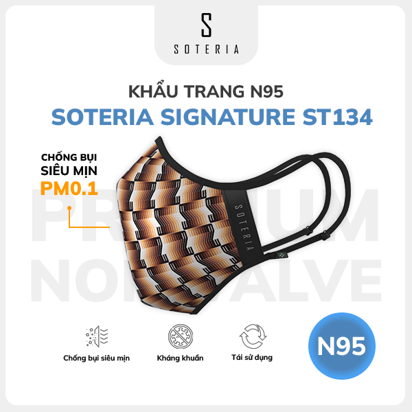 Khẩu trang thời trang Soteria Signature - N95 lọc 99% bụi mịn 0.1 micro