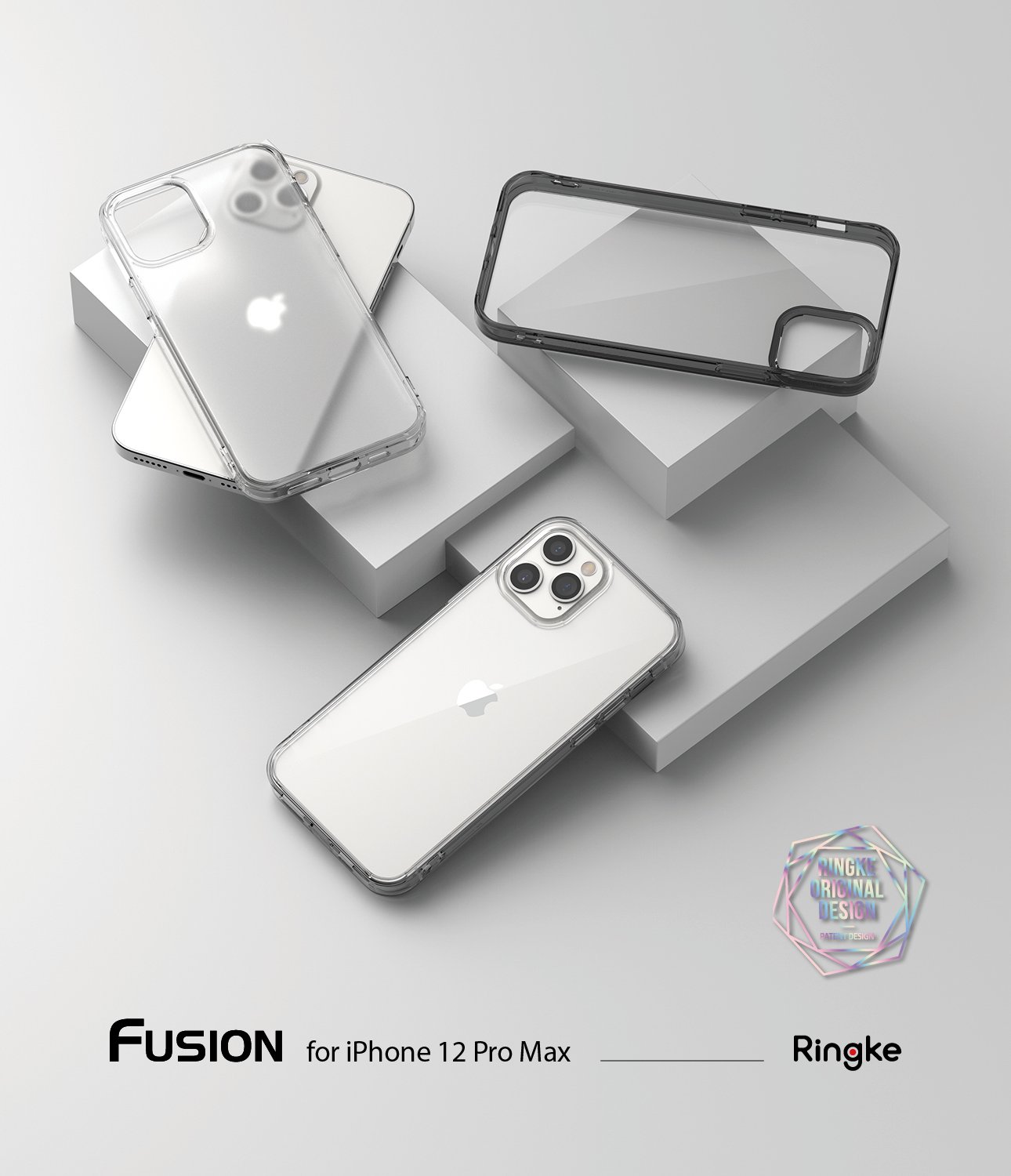 Ốp lưng chống sốc hàng hiệu Ringke Fusion cho iPhone 12 series - Hàng nhập khẩu