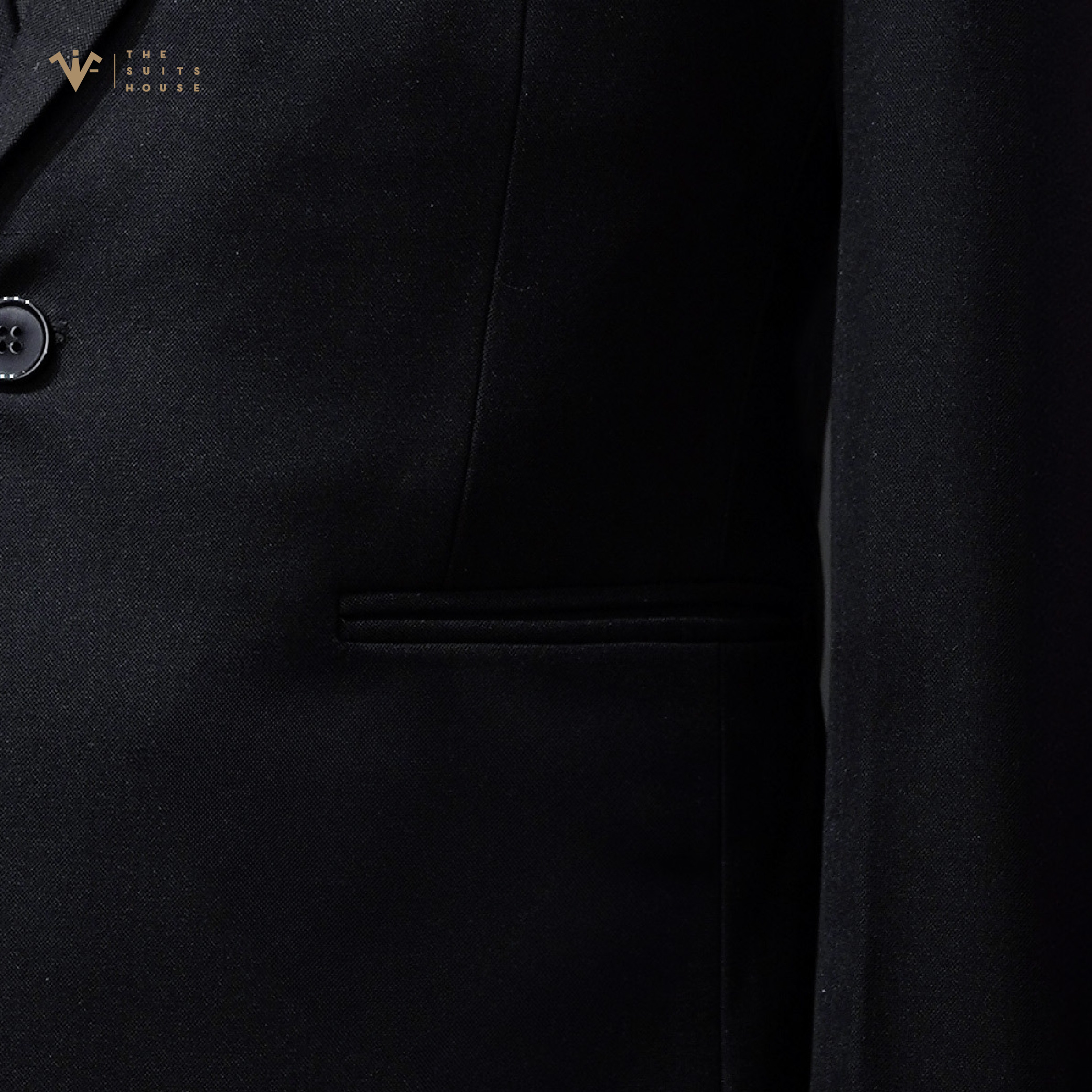 [CLASSY 1] Nguyên bộ suits 2 mảnh ĐEN 1 KHUY 3 TÚI, vải cashmere, form chuẩn