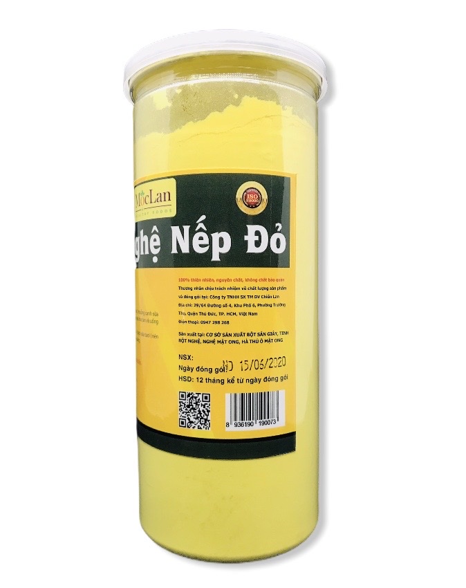 Tinh nghệ nếp đỏ Mộc Lan (hộp 500g)