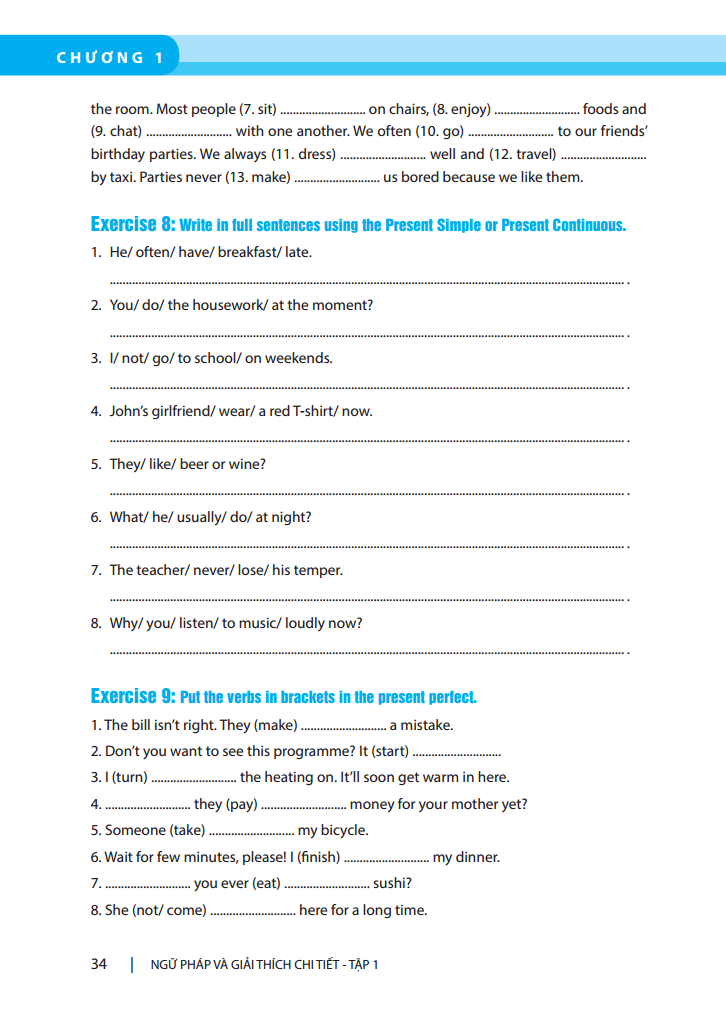 Ngữ Pháp Và Giải Thích Chi Tiết Ngữ Pháp Tiếng Anh - Cơ Bản Và Nâng Cao - Tập 1