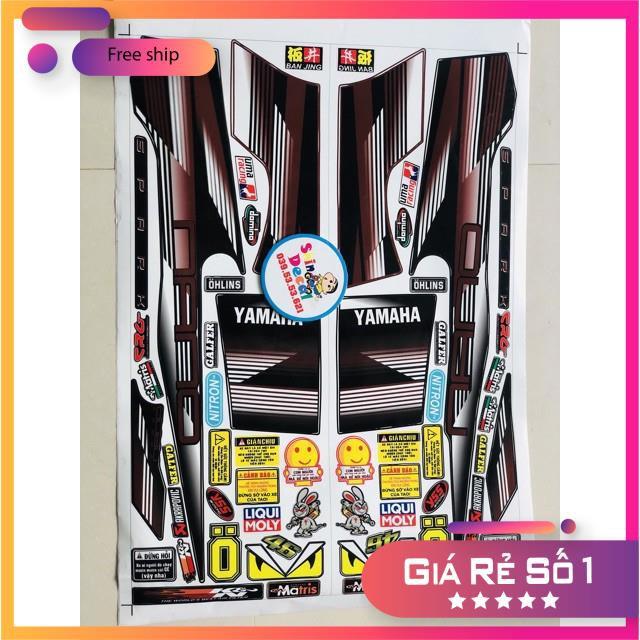 Tem rời dành cho xe Sirius Spark Nano dán xe nâu