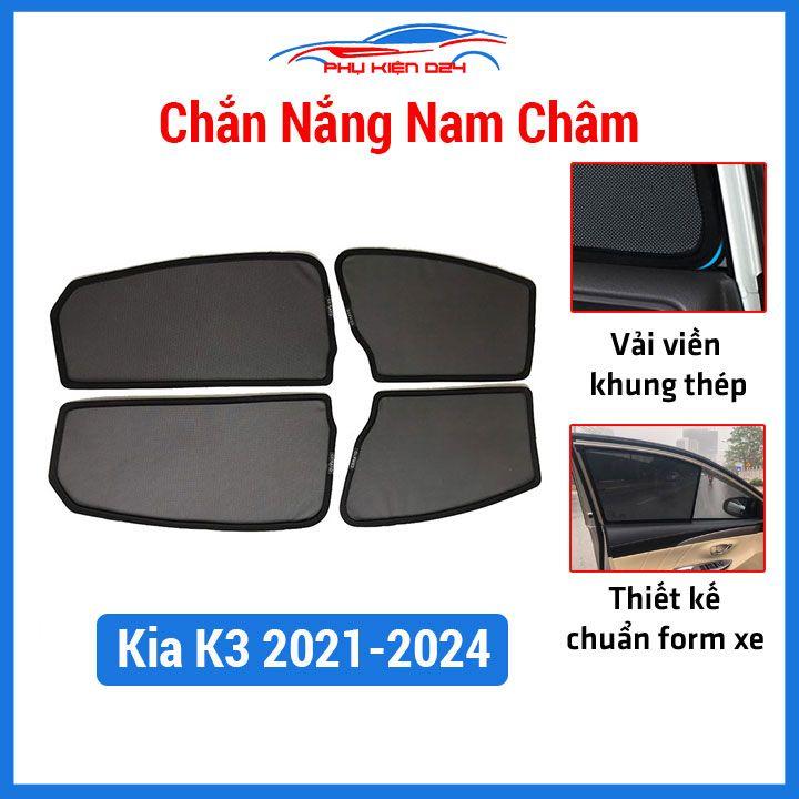 Bộ rèm chắn nắng nam châm ô tô Kia K3 2021-2022-2023-2024 che nắng tốt, lắp đặt đơn giản, tiện lợi