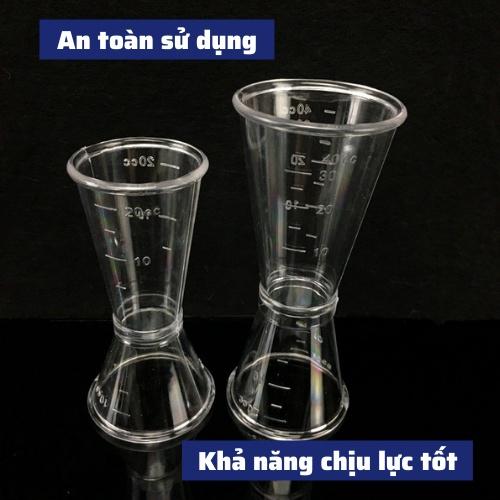 Ly đong định lượng 15cc-28cc bằng nhựa có quai cầm trong suốt cao cấp đồ dùng ly đong pha chế sữa,nước nhỏ gọn chính xác