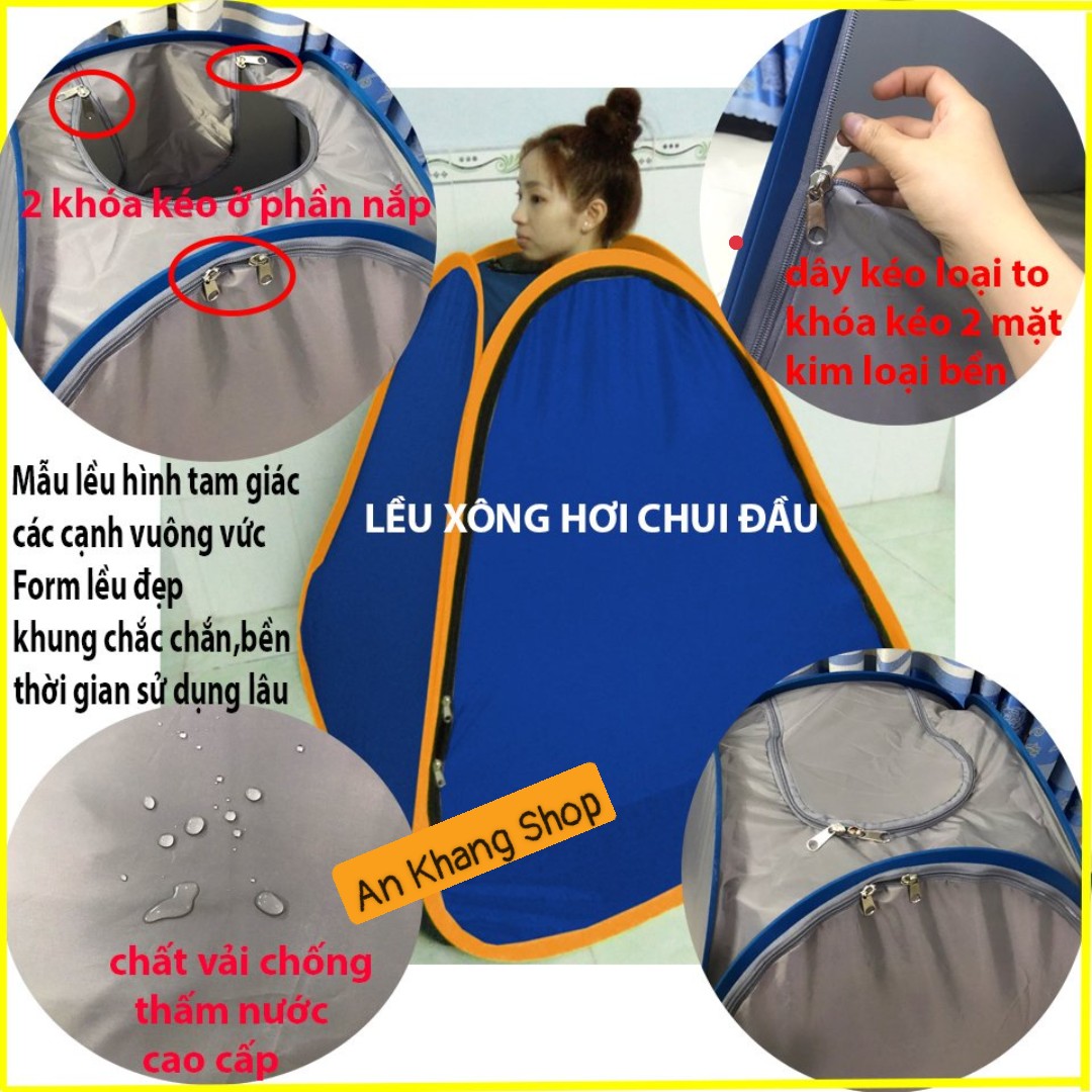 Lều xông hơi CHUI ĐẦU tự bung-Vải DÀY CHỐNG THẤM NƯỚC