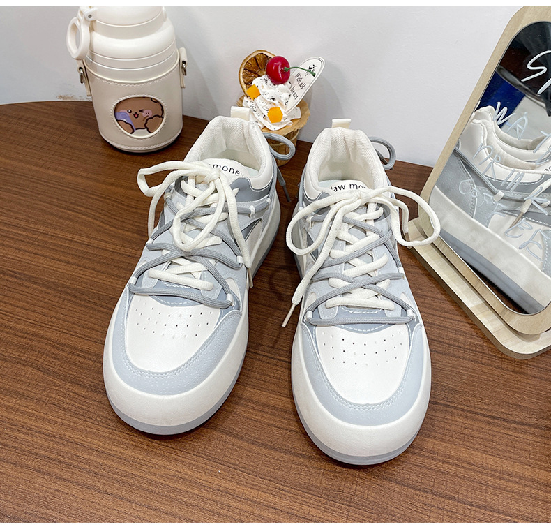 Giày thể thao nữ cổ thấp chất liệu da mềm mại, phong cách dễ thương – GNU2035