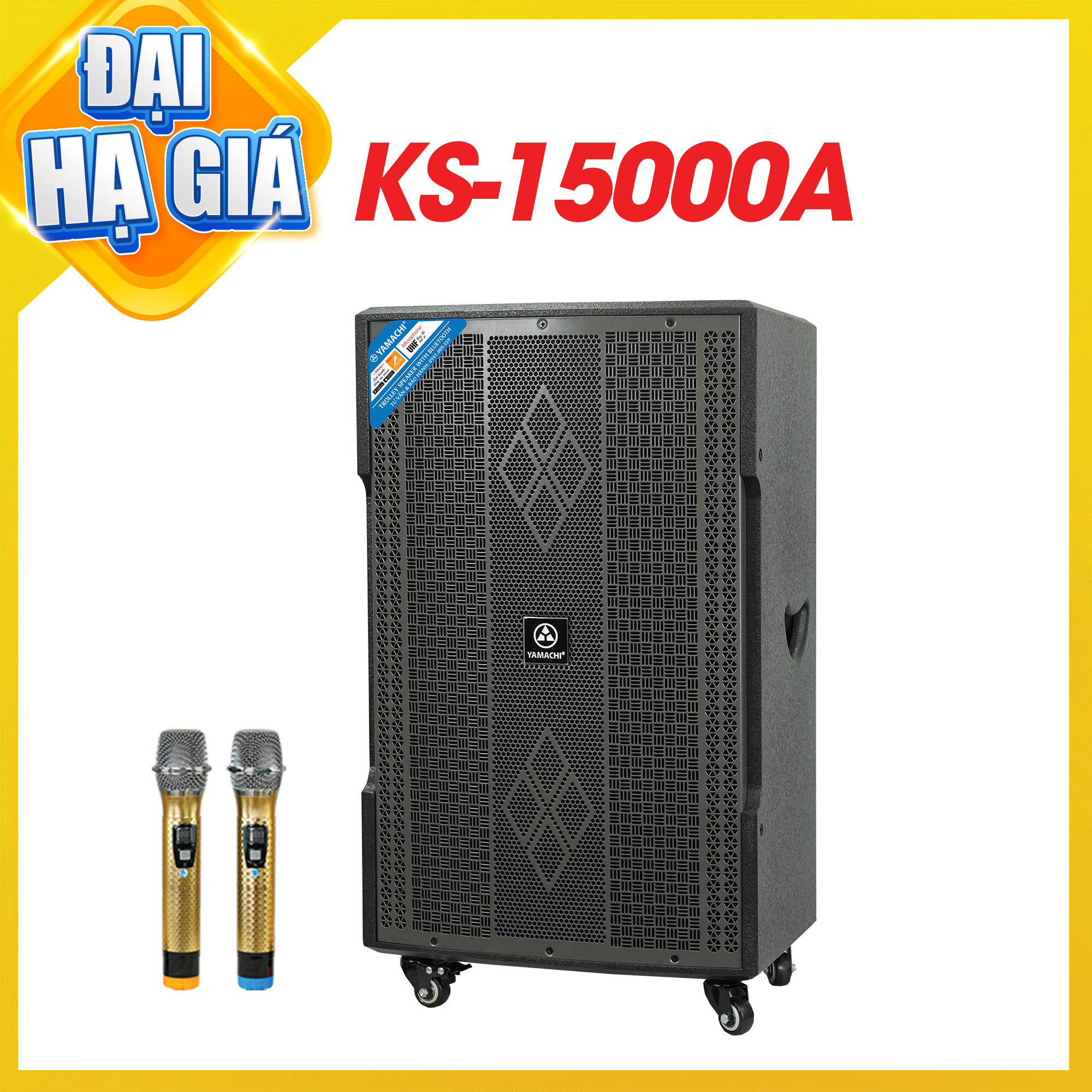 Loa Karaoke Yamachi KS-15000A bass 40cm ( 4 tấci ) công suất 600W sản xuất tại Việt Nam - [ Bảo hành 12 tháng ] - HÀNG CHÍNH HÃNG