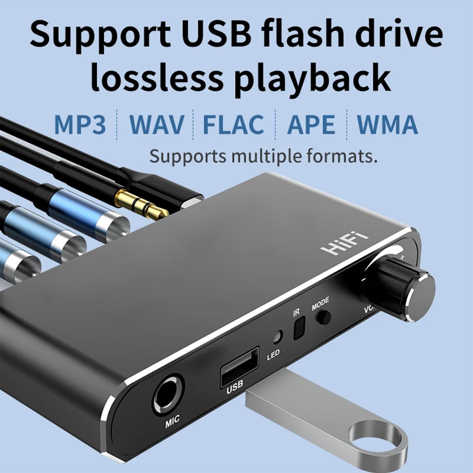 V5.2 Audio Receiver DAC Converter Wireless Audio Adapter for Headphones