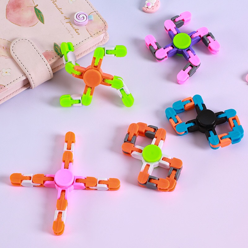 Đồ Chơi Trẻ Em Con Quay Spinner Hình Măt Xích Lắp Ghép Thú Vị Sáng Tạo