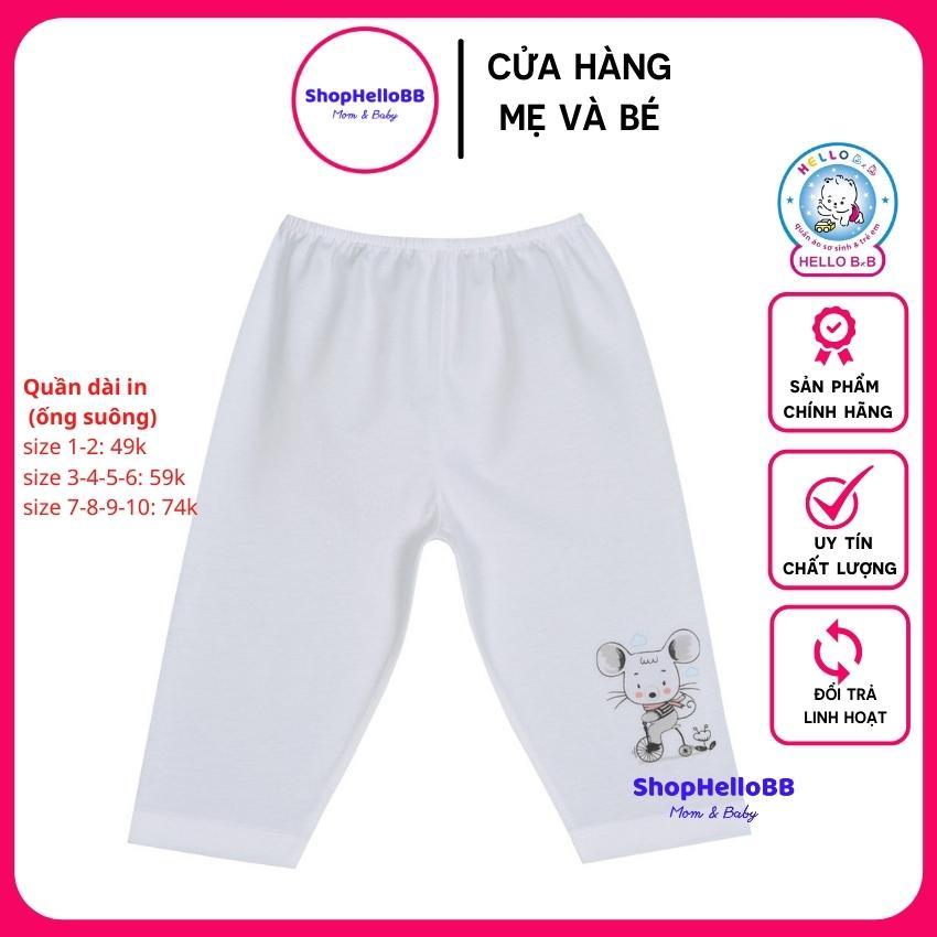 Đủ Size 1-10 bé trai/bé gái 6-35kg QUẦN DÀI IN Hello BB hình in ngẫu nhiên | Hellobb - Kiddy and Mommy