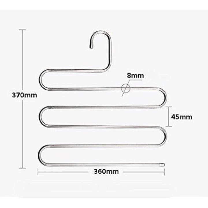 Móc treo quần ,khăn, caravat 5 tầng bằng ruột gà inox
