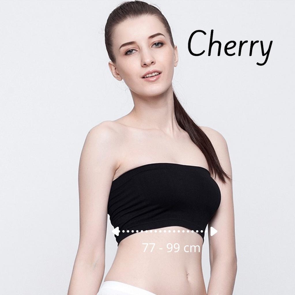 Áo quây ngực croptop bra nhún CHERRY màu trơn cho nữ V051