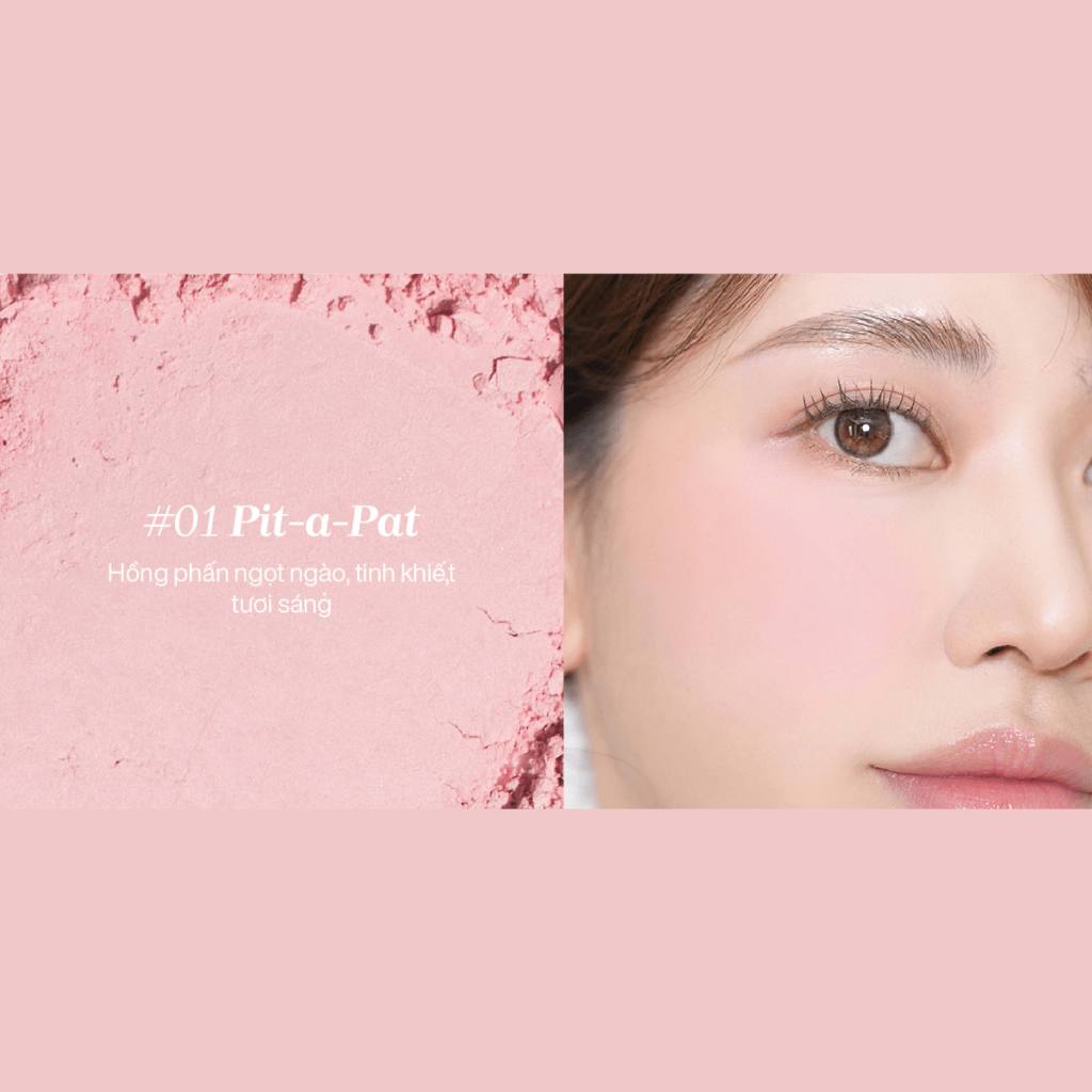 Phấn Má Hồng Mịn Lì Kiềm Dầu Chuẩn Màu mude Flutter Blusher (5g)