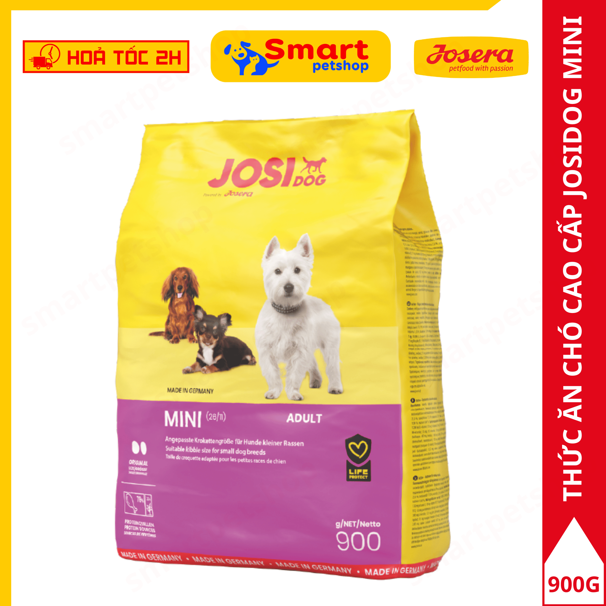 Thức Ăn Cho Chó Trưởng Thành Cho Chó Size Nhỏ - Josera JosiDog Mini 900g