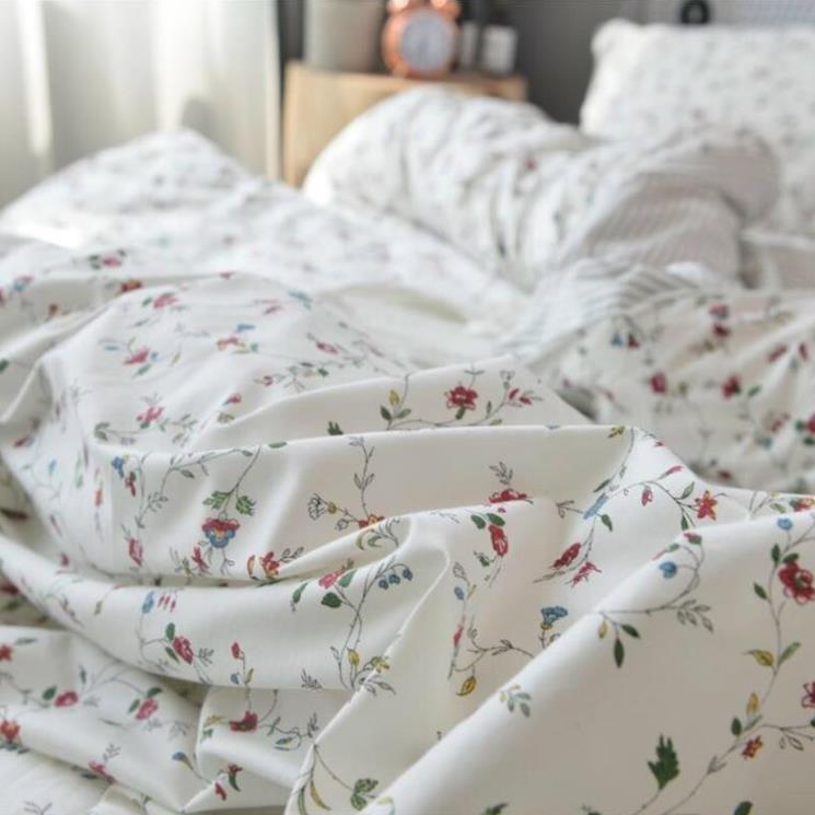 Bộ chăn ga gối Cotton Living 100% Nhànhím_Bedding đủ size giường nệm