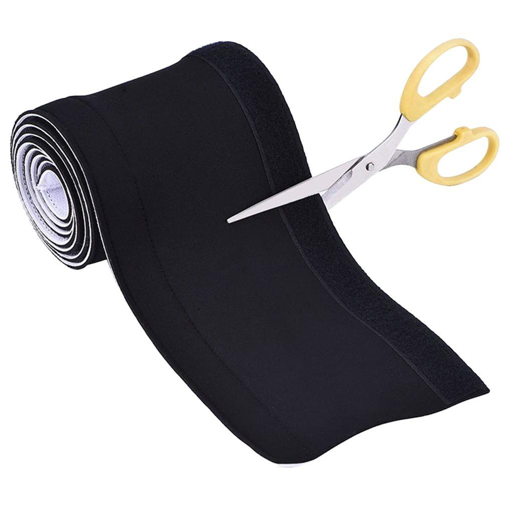 2 Pieces 118 Inch Cable Management Neoprene Cord Cover Sleeve Wire Hider Concealer Organizer Protector System for Desk TV PC Computer Home Theater, DIY by Yourself, Black and White Reversible