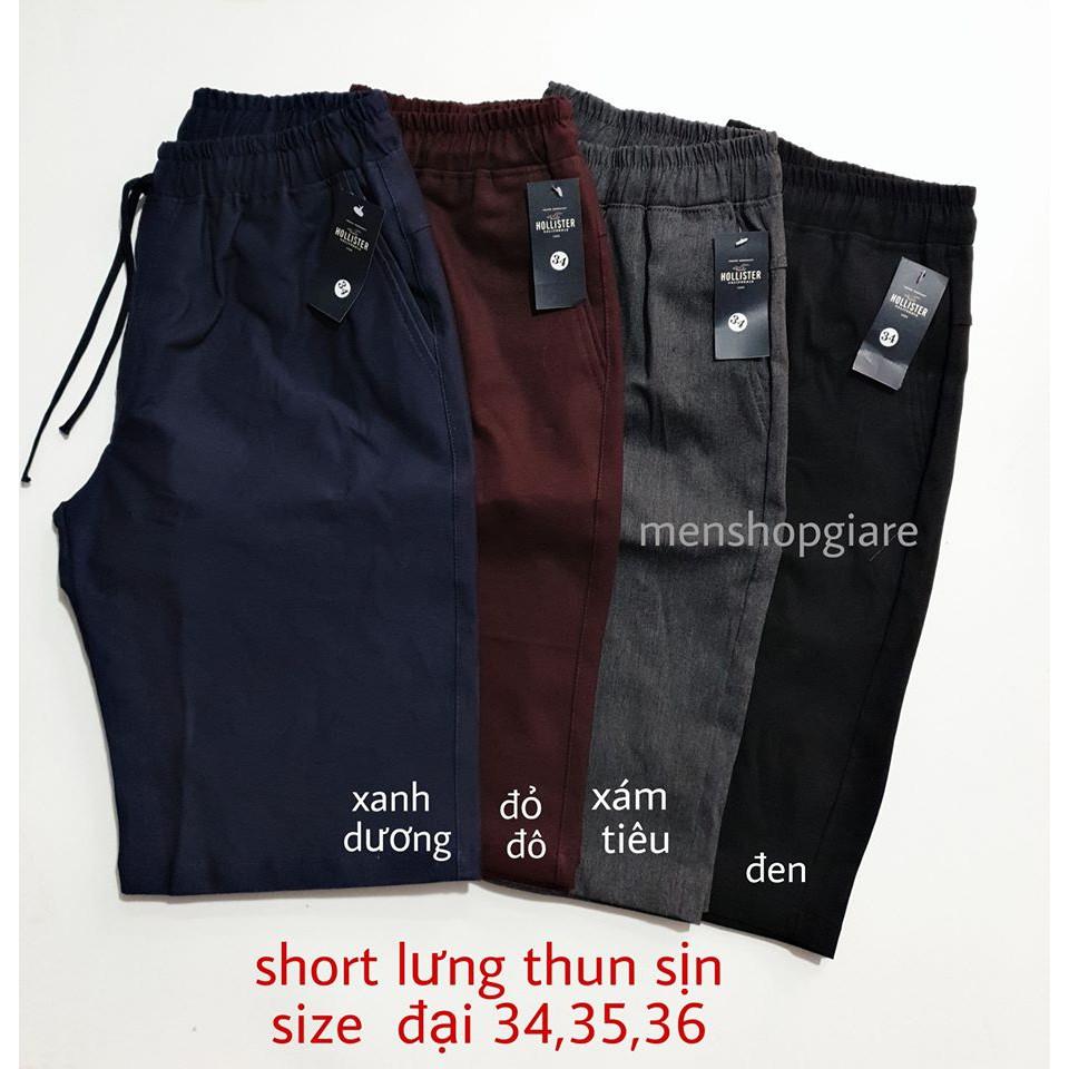 quần short kaki lưng thun size đại