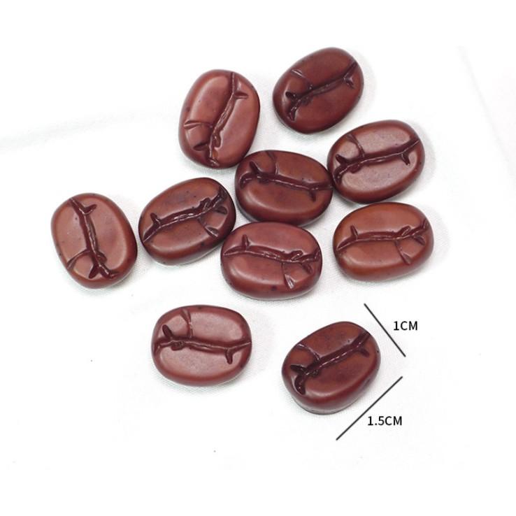 Túi 10 charm hạt cà phê cho các bạn trang trí vỏ ốp điện thoại, kẹp tóc, khung ảnh, DIY