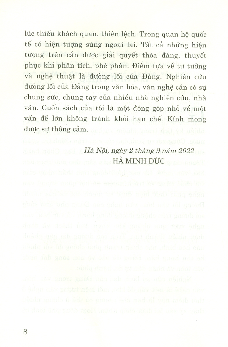 Sự Lãnh Đạo Của Đảng Về Văn Hóa Văn Nghệ (In giới hạn 50 cuốn)