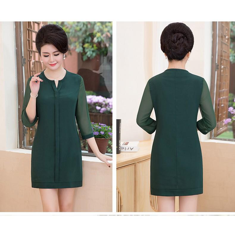 dress70-ĐẦM QUÝ CÔ TAY LỠ VOAN s-6xl