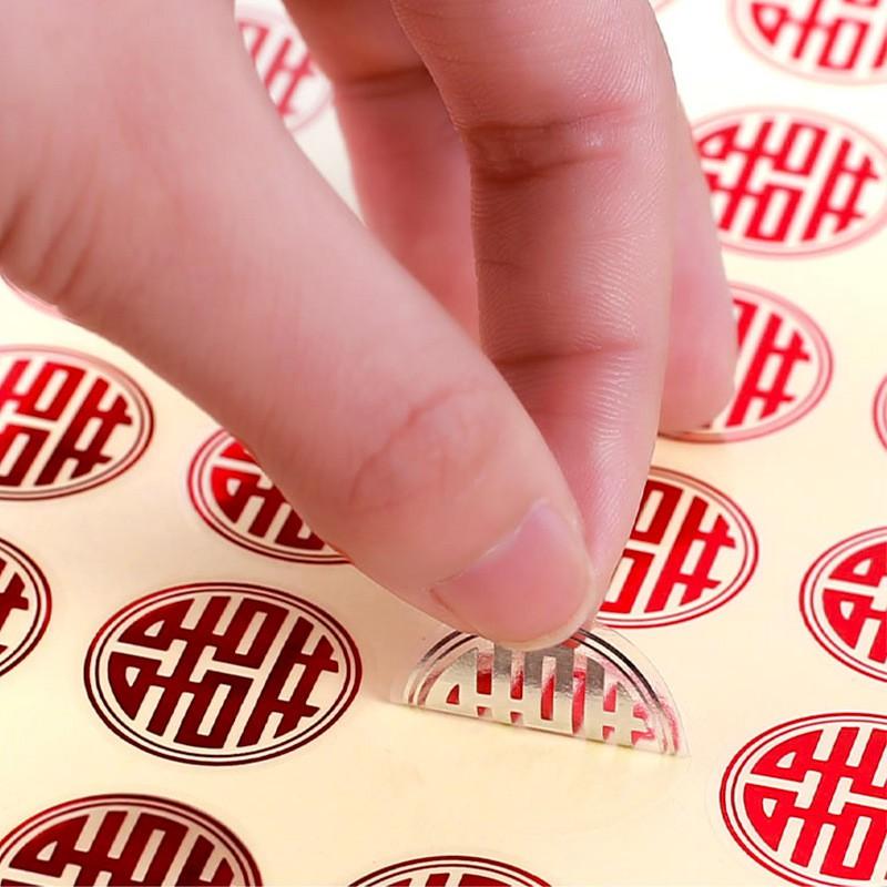 Sticker song hỷ trang trí cưới dạng nhỏ