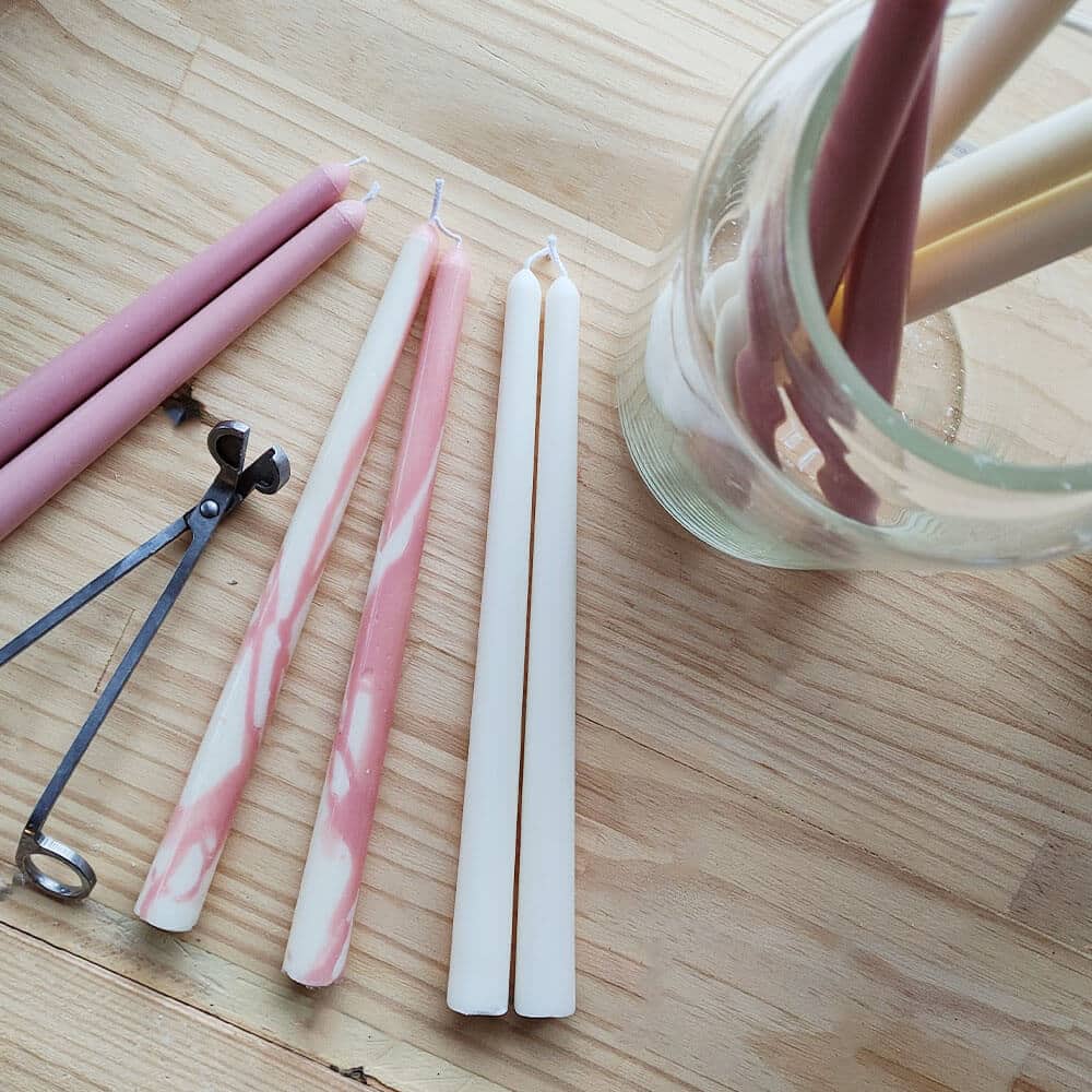 Nến sáp tự nhiên màu hồng 28cm X 2.2cm