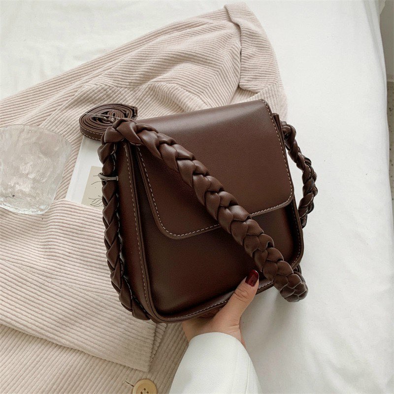 Túi xách - Túi đeo vai nữ dây đan thời trang Hàn Quốc size 20 cm
