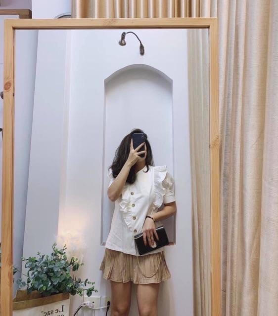 Sơ mi khuy bèo lệch TN