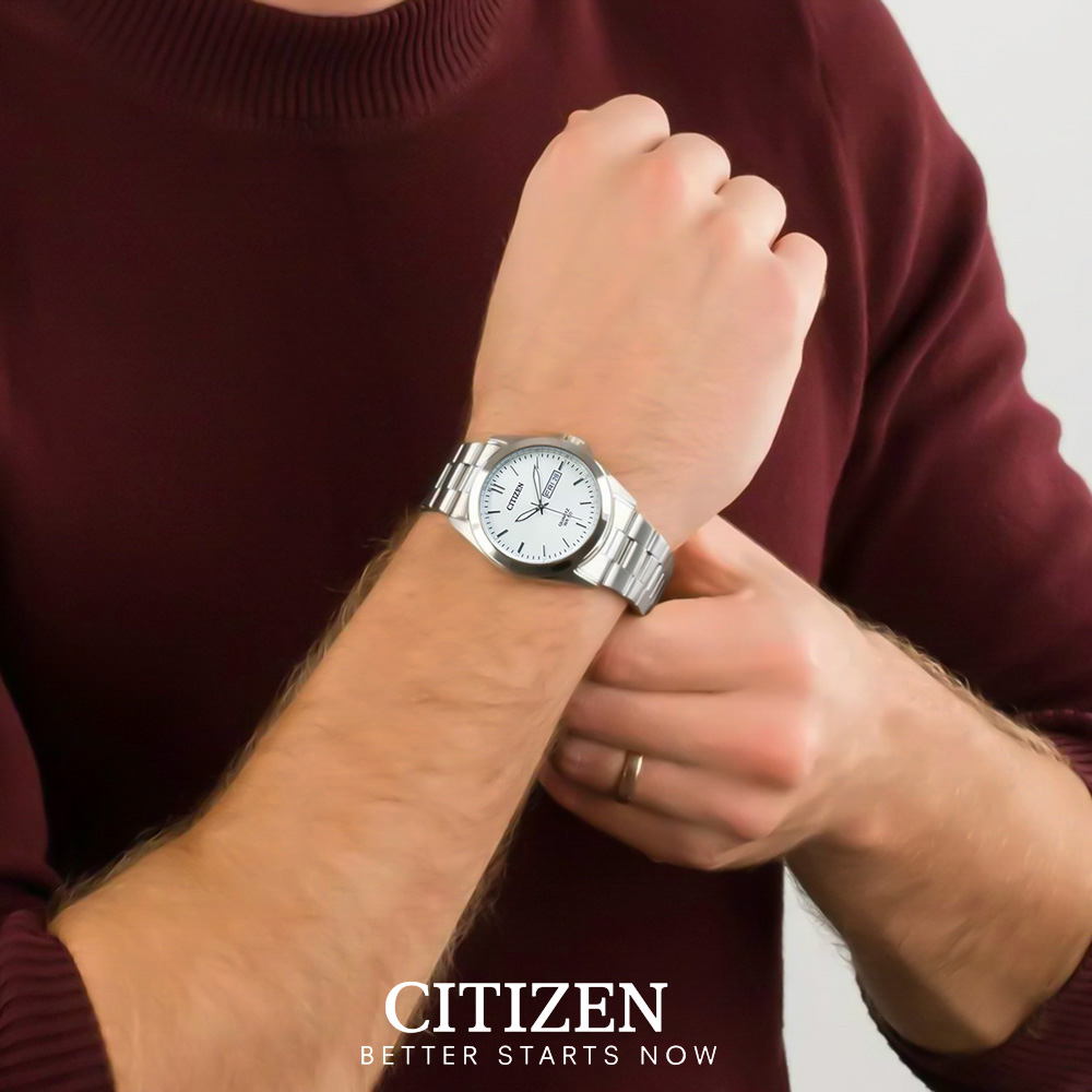 Đồng Hồ Nam Citizen Dây Thép Không Gỉ BF0581-54A - Mặt Trắng (39.4mm)