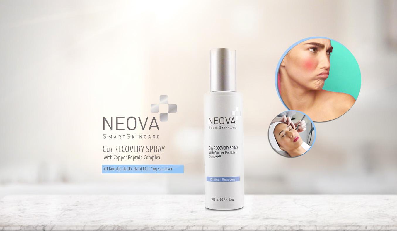 Xịt dưỡng chất phục hồi da uau Laser và Peel Neova CU3 RECOVERY SPRAY