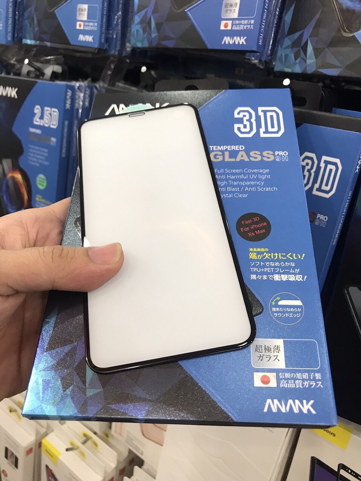 Miếng dán kính cường lực cho iPhone 11 Pro Max / iPhone Xs Max hiệu ANANK Nhật Bản - Hàng nhập khẩu