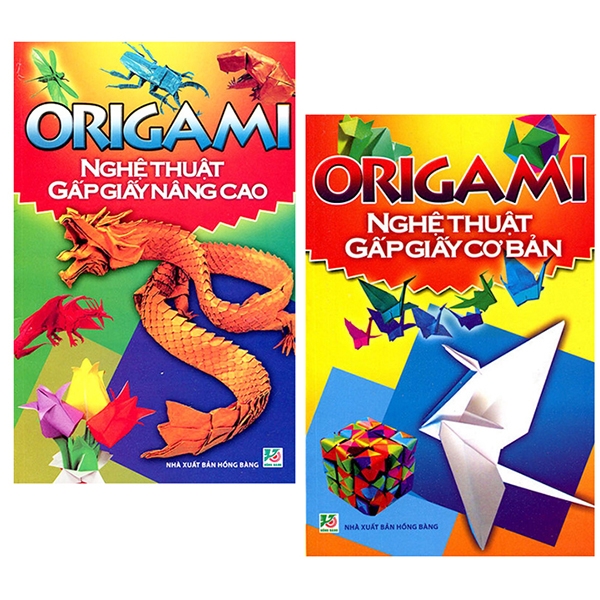 Combo Origami Nghệ Thuật Gấp Giấy Cơ Bản + Origami Nghệ Thuật Gấp Giấy Nâng Cao (Minh Long) (Bộ 2 Cuốn)