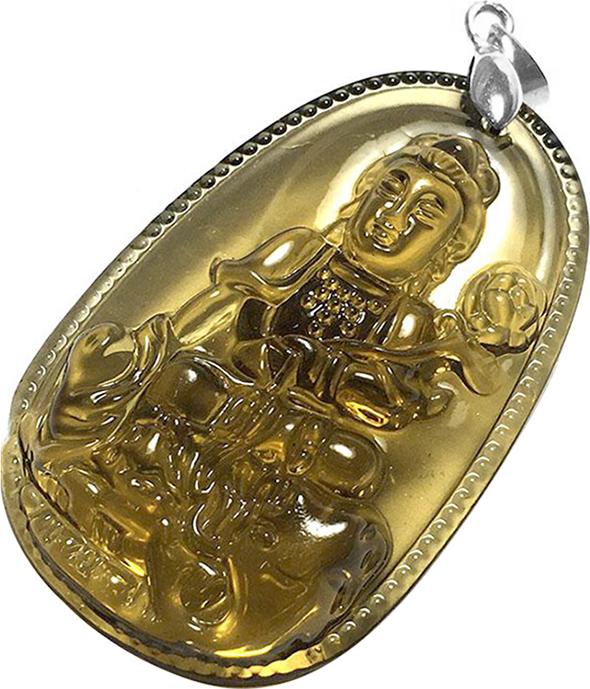 Mặt Dây Chuyền Khắc Ngài Phổ Hiền Bồ Tát Bạc Quang Thản MDNA150