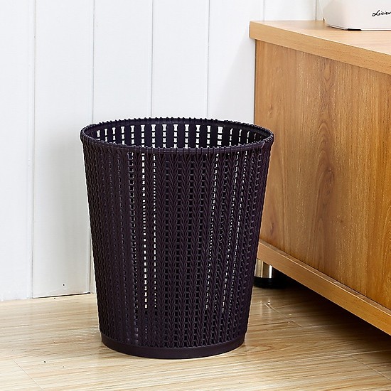 Giỏ Nhựa Giả Mây Đựng Đồ Dùng, Vật Dụng Đa Năng  - màu ngẫu nhiên - 25 x 28cm
