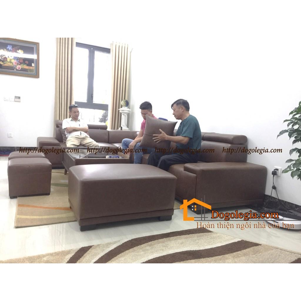 Sofa Da Chữ U Hoành Tráng Cho Phòng Khách Đẹp LG-SF119