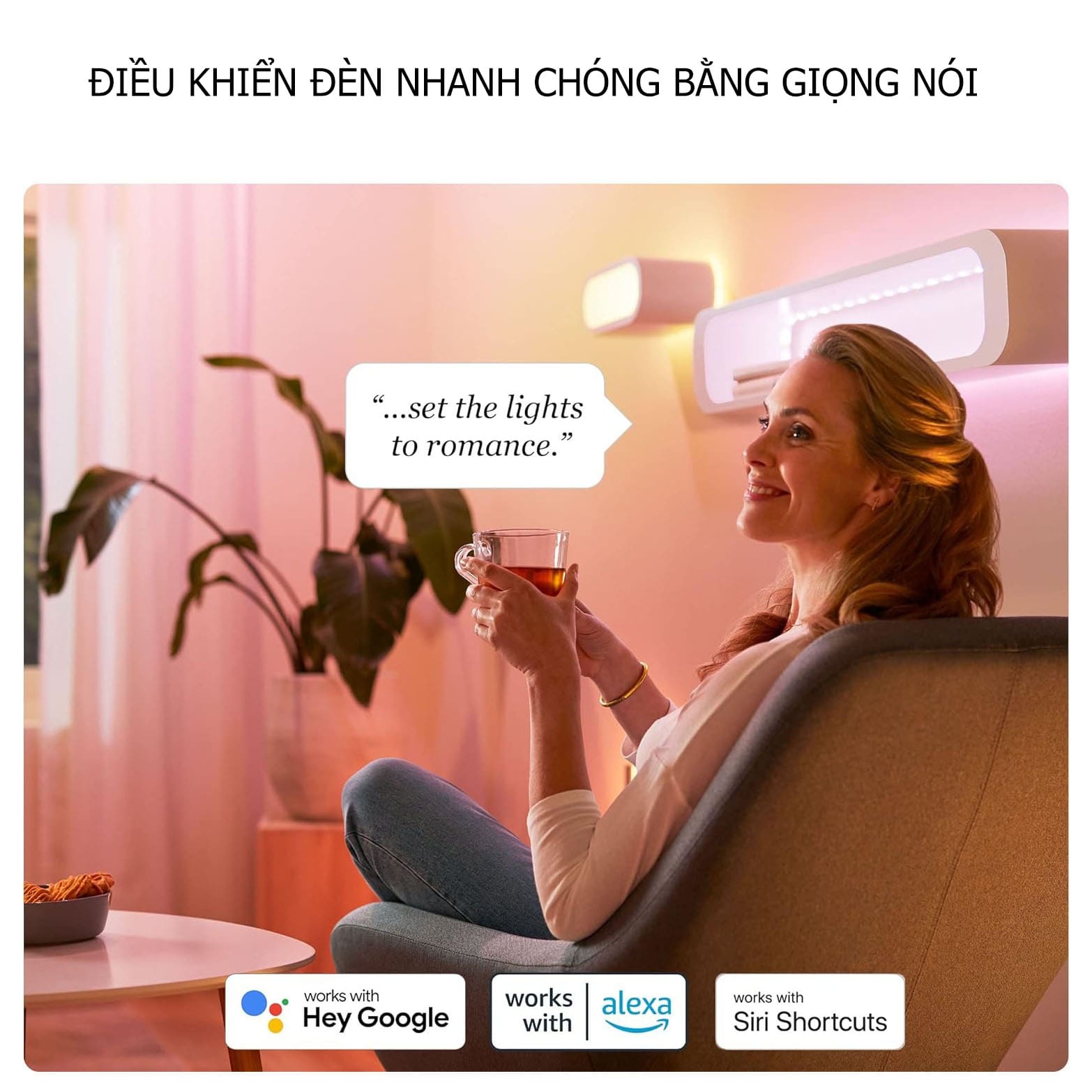 Đèn LED dây thông minh Wiz LightStrip RGBIC Matter &amp; Wifi, hiển thị 16 triệu màu, kết nối App
