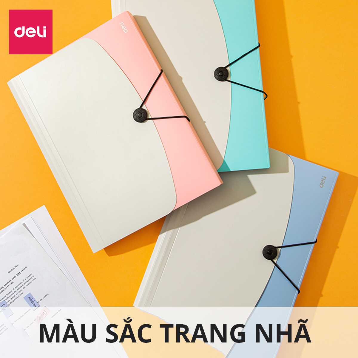 [Sơn Tùng M-TP Collection] Cặp Tài Liệu 12 NGĂN Học Sinh Văn Phòng Deli - Phù Hợp Lưu Trữ Tài Liệu Chứng Từ - CF555