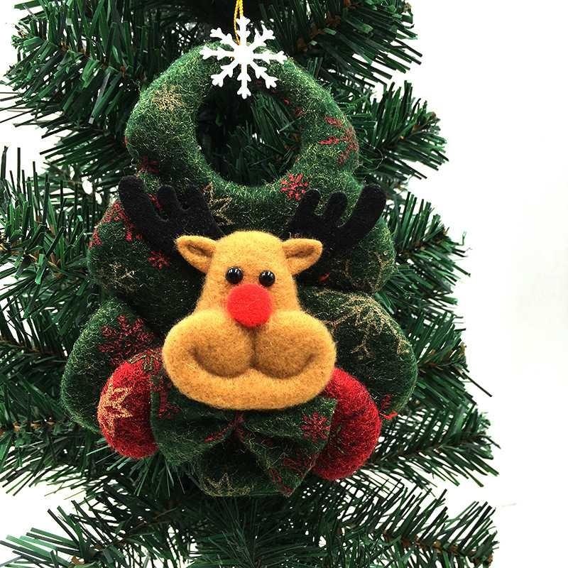 Phụ kiện treo trang trí cây thông giáng sinh hình ông già noel / người tuyết / người tuyết đẹp mắt DIY