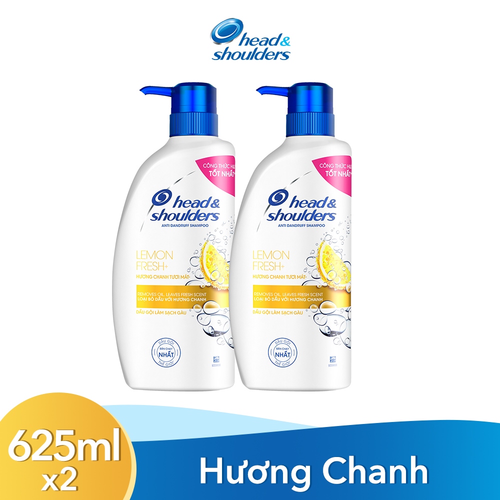 Combo 2 Dầu Gội HEAD &amp; SHOULDERS Hương Chanh Sảng Khoái 625ml