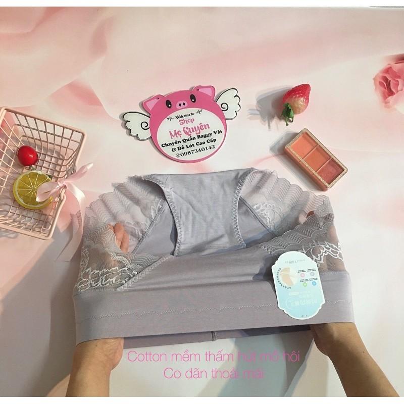 Quần lót Cotton phối Ren cạp cao gen bụng hàng cao cấp