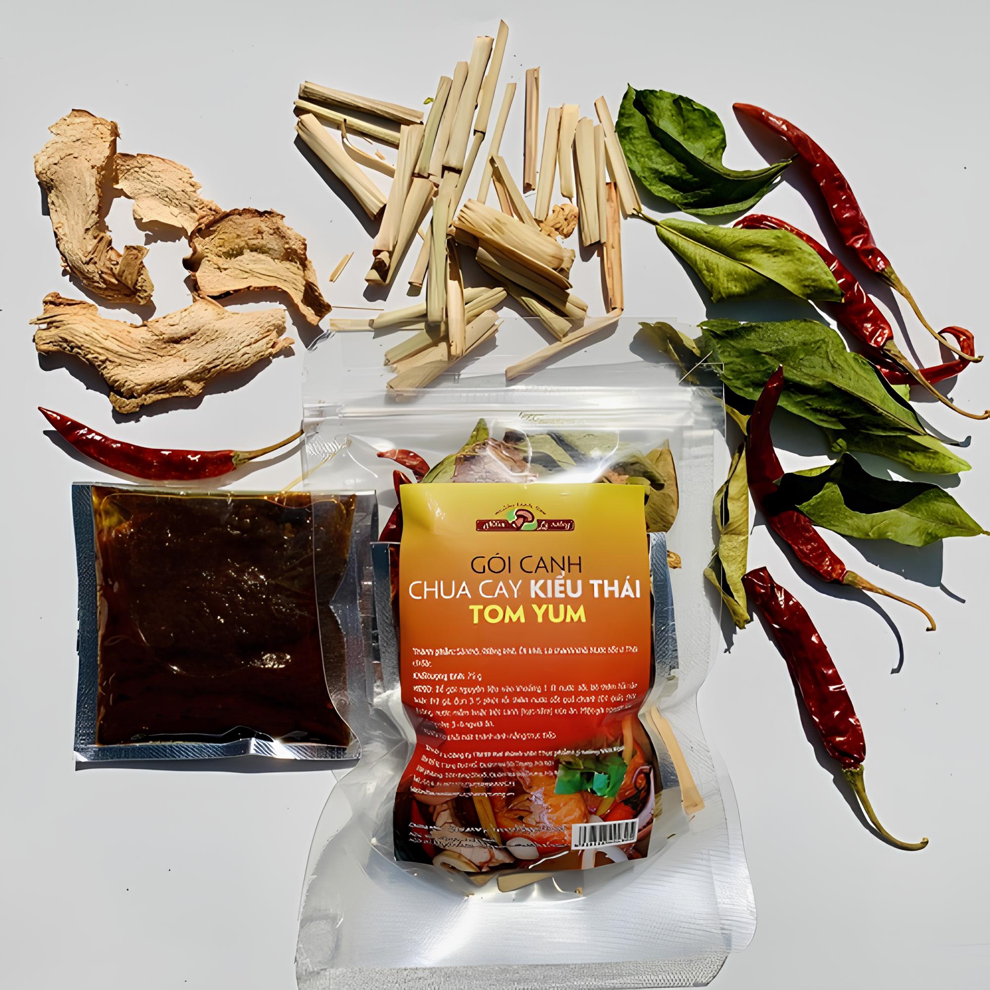 Gói Canh Chua Cay Kiểu Thái 75g, Set Nguyên Liệu Làm Lẩu Tại Nhà Kiểu Thái TomYum, Gói Canh Chua Thái, Gói Canh TomYum