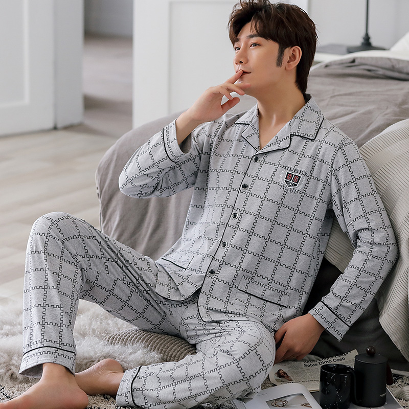 Đồ bộ PIJAMA Nam dài tay họa tiết sọc Caro, chất Cotton 100%, hàng cao cấp style Hàn Quốc thời thượng