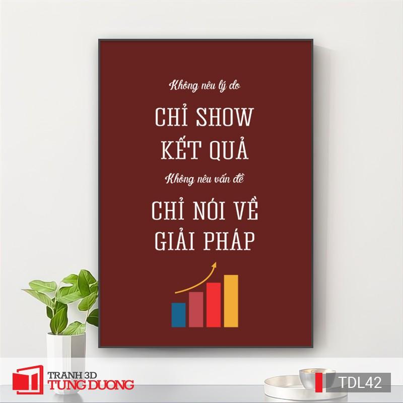 Tranh treo tường động lực văn phòng câu nói slogan truyền cảm hứng, tranh canvas trang trí DL24