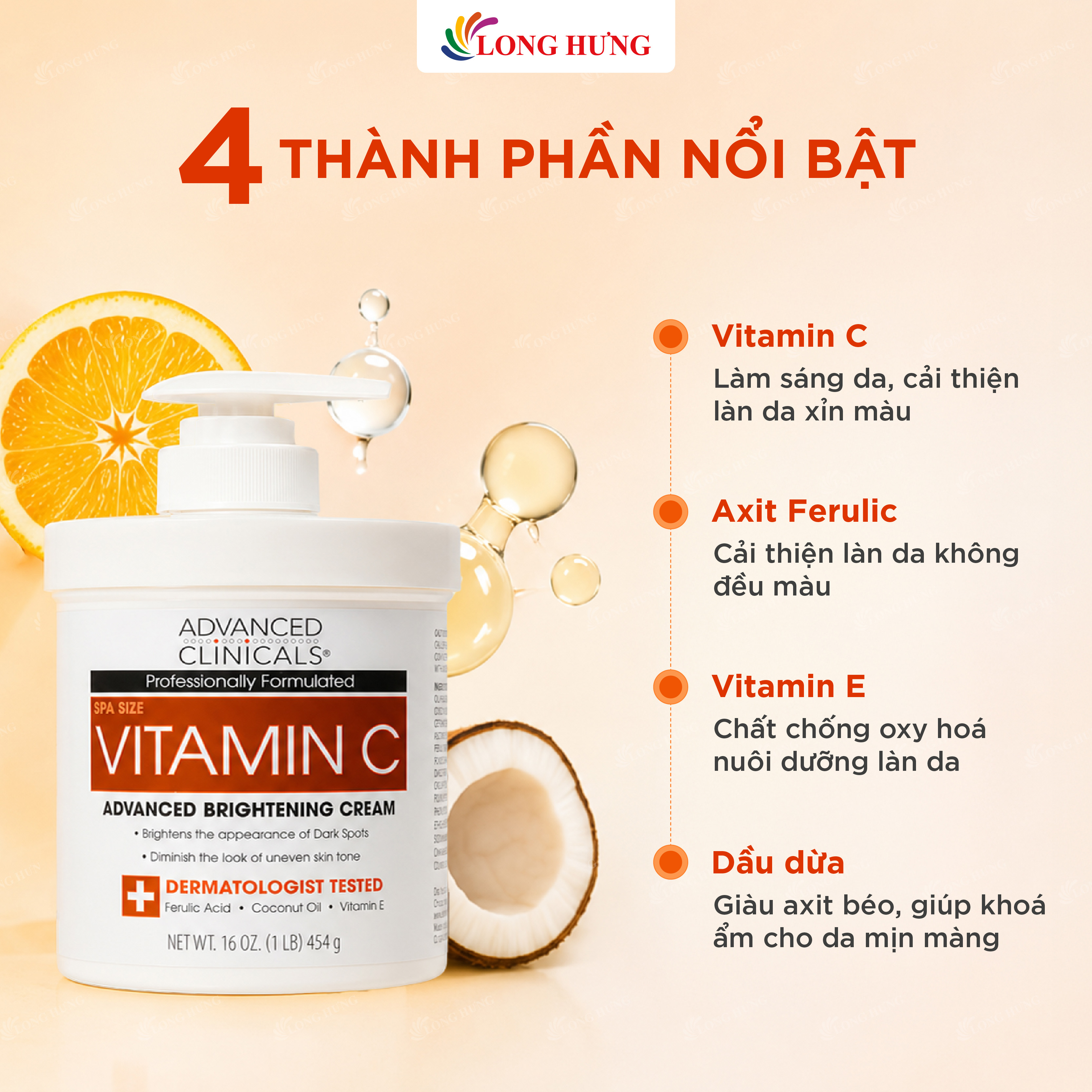 Dưỡng thể Advanced Clinicals (454g) - Hàng chính hãng